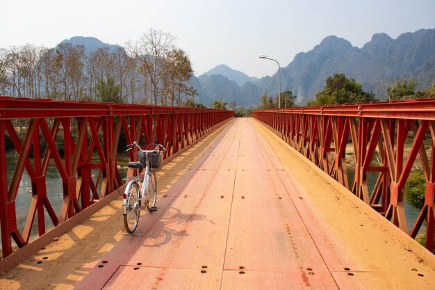 Una hermosa vista panorámica de Vang Vieng en Laos