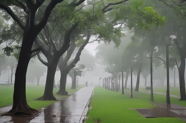 hermosa vista del parque