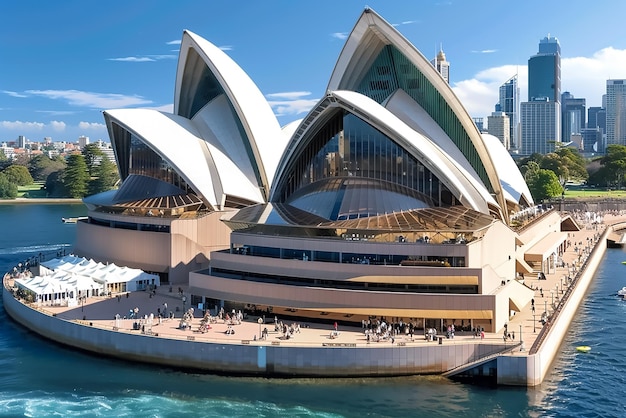 Una hermosa vista de la Ópera de Australia