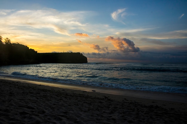 Hermosa vista de playa de verano