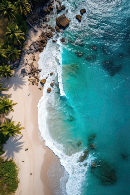 Foto hermosa vista de la playa