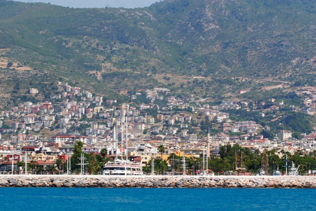 Hermosa vista del puerto de Antalia Turquía