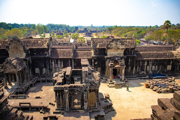 Una hermosa vista del templo de Angkor Wat ubicado en Siem Reap Camboya