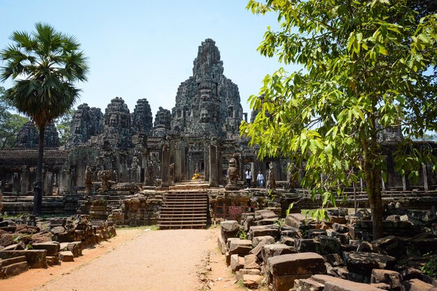 Una hermosa vista del templo de Angkor Wat ubicado en Siem Reap Camboya