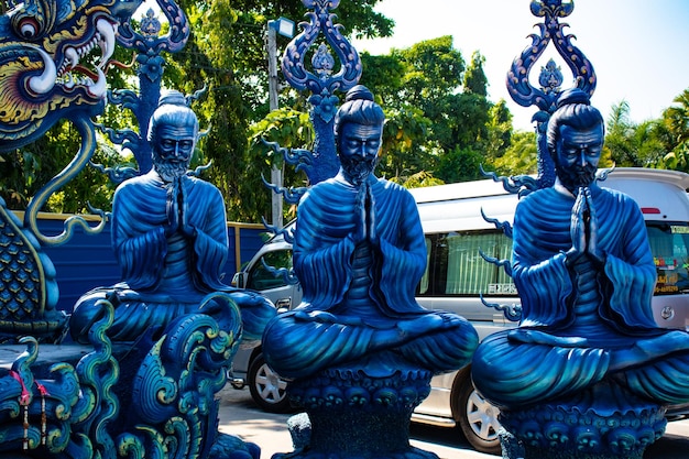 Una hermosa vista del Templo Azul ubicado en Chiang Rai Thialand