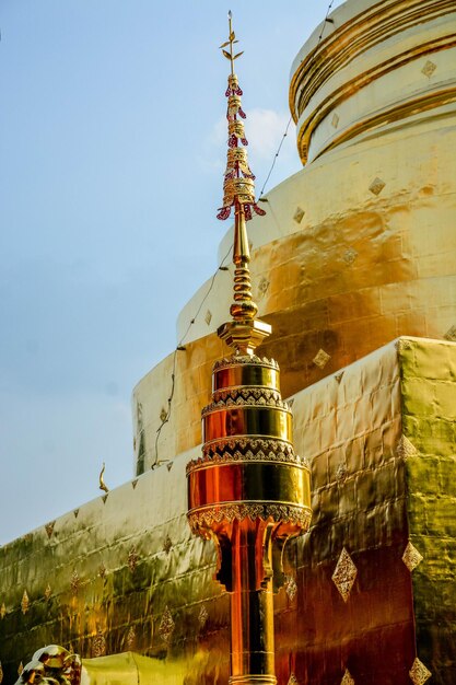 Una hermosa vista del templo budista ubicado en Chiang Mai Tailandia