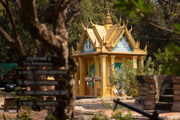 Una hermosa vista del templo budista ubicado en Siem Reap Camboya