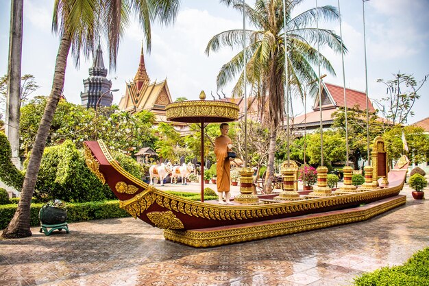 Una hermosa vista del templo budista ubicado en Siem Reap Camboya