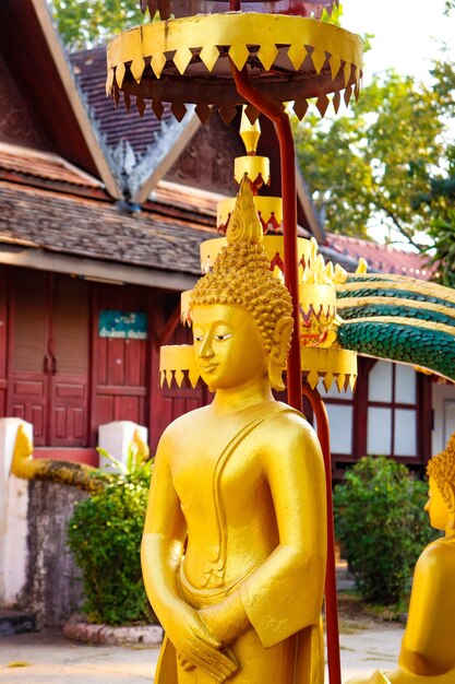 Una hermosa vista del templo budista ubicado en Vientiane Laos