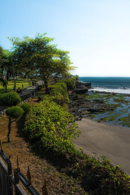 Una hermosa vista del templo Tanah Lot ubicado en Bali Indonesia