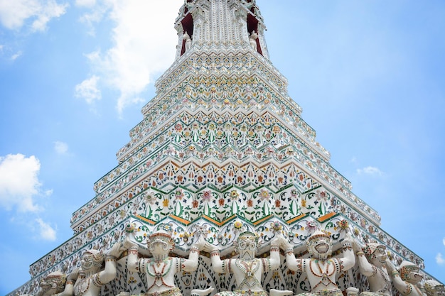 Una hermosa vista del templo Wat Arun ubicado en Bangkok Tailandia