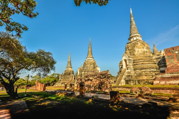 Una hermosa vista del templo Wat Chaiwatthanaram ubicado en Ayutthaya Tailandia