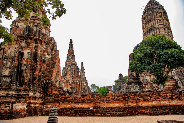 Una hermosa vista del templo Wat Chaiwatthanaram ubicado en Ayutthaya Tailandia