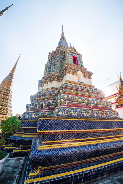 Una hermosa vista del templo Wat Pho ubicado en Bangkok Tailandia