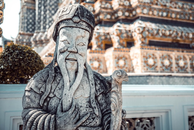 Una hermosa vista del templo Wat Pho ubicado en Bangkok Tailandia