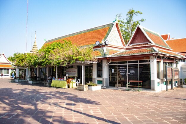 Una hermosa vista del templo Wat Pho ubicado en Bangkok Tailandia