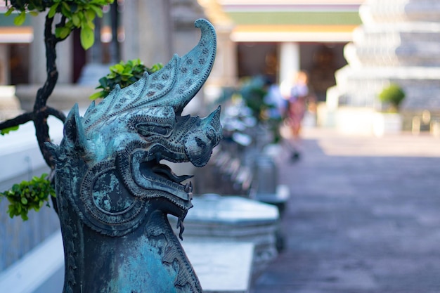 Una hermosa vista del templo Wat Pho ubicado en Bangkok Tailandia