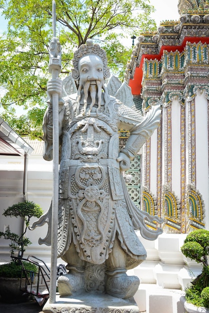 Una hermosa vista del templo Wat Pho ubicado en Bangkok Tailandia