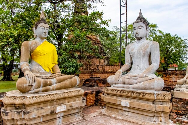 Una hermosa vista del templo Wat Yai Chai Mongkhon ubicado en Ayutthaya Tailandia