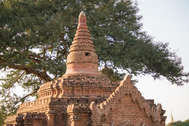 Una hermosa vista de los templos budistas en Bagan Myanmar