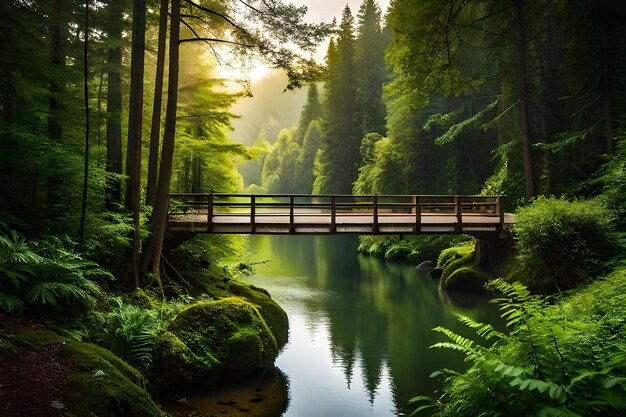 hermosa vista de la vegetación y abreviar en el bosque perfecto para el fondo