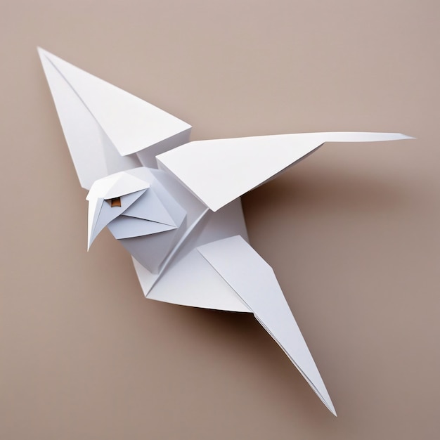 Hermosas artesanías de origami de papel de pájaro