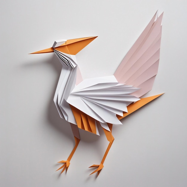 Hermosas artesanías de origami de papel de pájaro