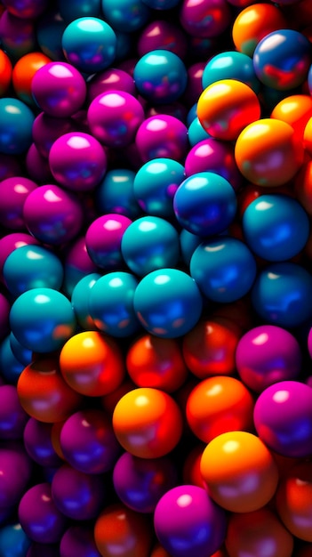 Foto hermosas bolas de ping bolas de fondo móvil ia generativa