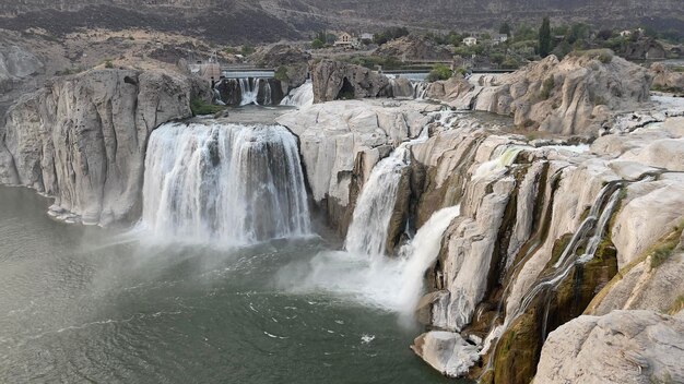 Hermosas cascadas de Shoshone Falls en Twin Falls Idaho USA