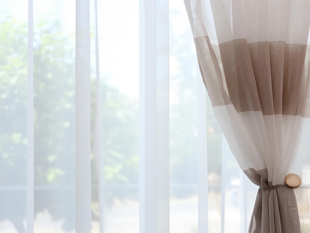 Hermosas cortinas de colores en la habitación.