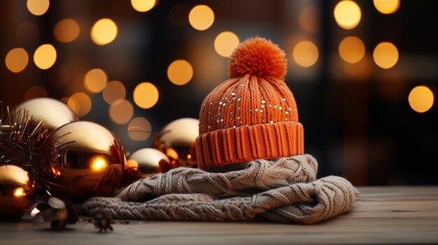 Hermosas decoraciones navideñas con luz de tapa de bola de árbol