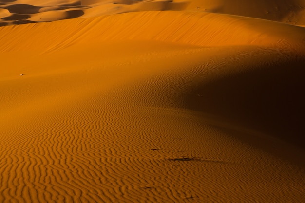 Hermosas dunas de arena en el desierto del Sahara en Marruecos