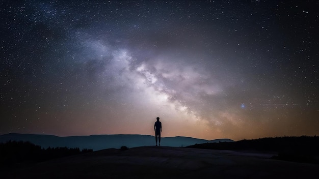 Las hermosas estrellas brillantes en el cielo nocturno