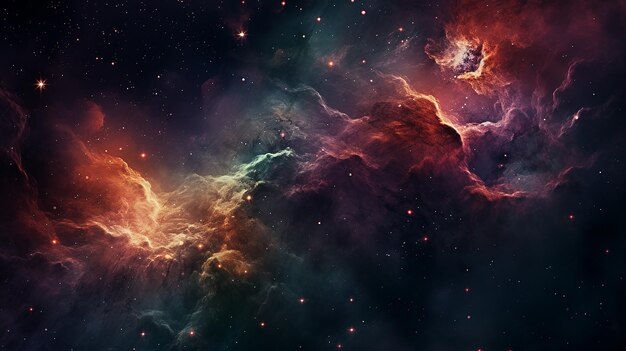hermosas estrellas nebulosa en el espacio ilustración fondo cósmico