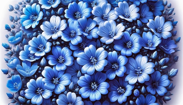 hermosas flores azules