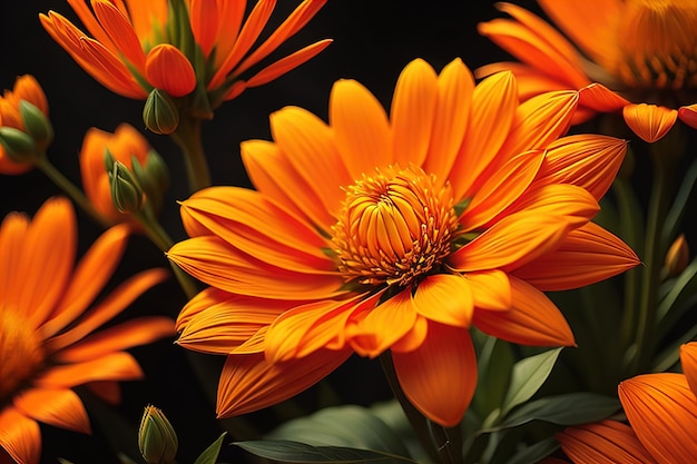 Hermosas flores blancas en un fondo sólido