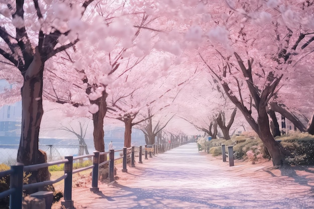 Hermosas flores de cerezo en Japón