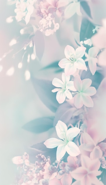 Foto hermosas flores delicadas para fondo de pantalla arte digital generativo ai