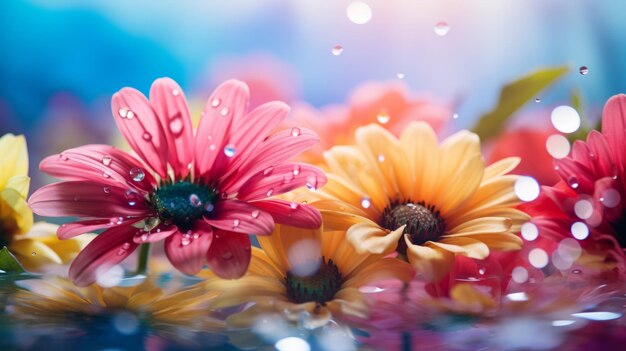 Foto hermosas flores de hadas generadas por una red neuronal