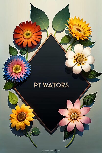 Foto hermosas flores en macetas primer plano fondo simple cartel cubierta papel tapiz diseño publicitario