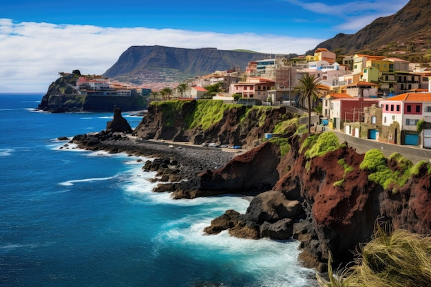Hermosas flores en la naturaleza en las Islas Madeira Portugal Generativa ai