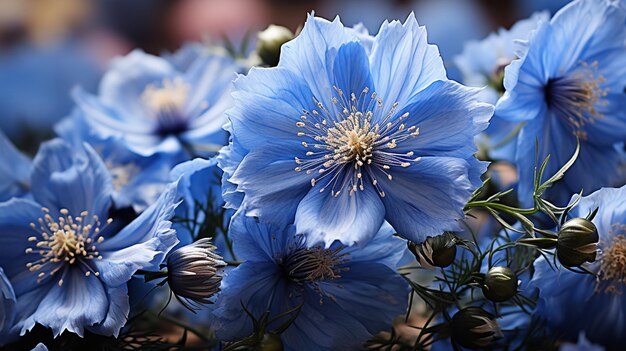 Las hermosas flores de Nigella Blossom