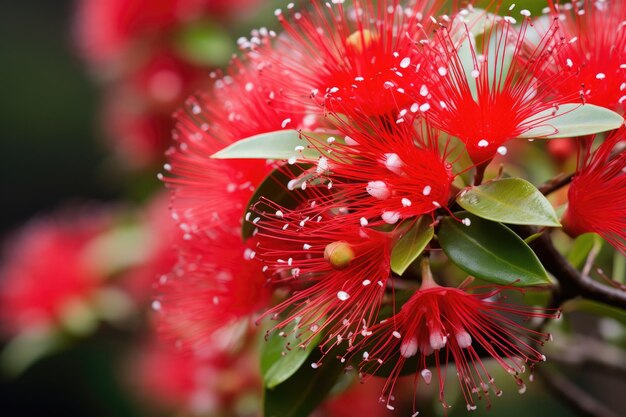 Hermosas flores rojas