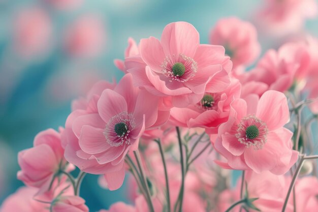 Foto hermosas flores rosadas generan ai