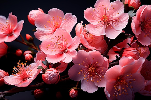 hermosas flores rosadas en el jardín