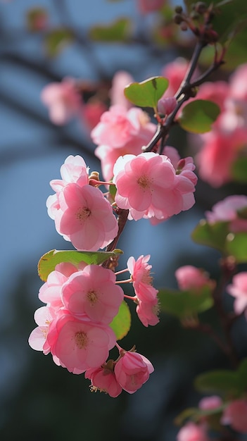 Las hermosas flores rosadas