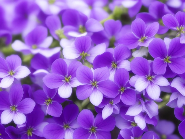 Hermosas flores sobre un fondo con árbol