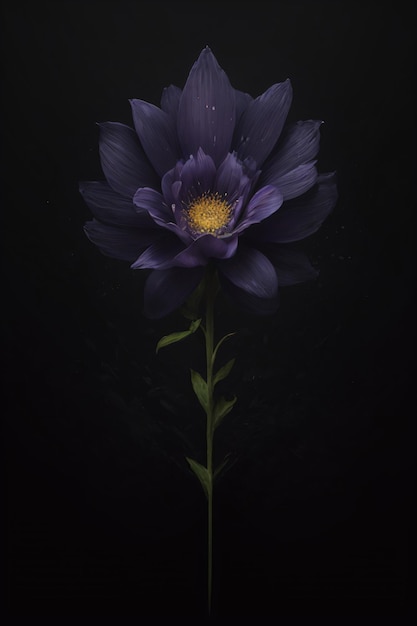 Hermosas flores sobre un fondo negro