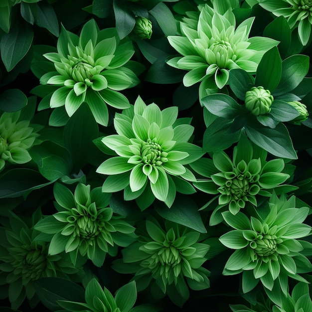 hermosas flores verdes adecuadas como fondo