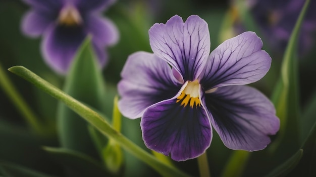 Las hermosas flores violetas